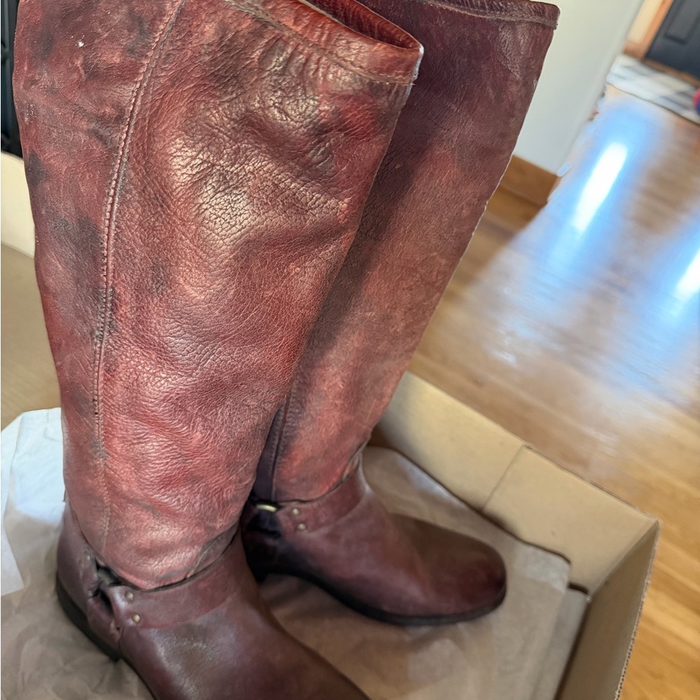 Frye Phillip Leather zip riding Boots